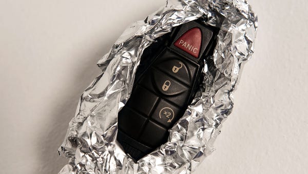 To protect a car from theft during the day, wrap...