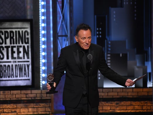 Bruce Springsteen accepts a special Tony award for