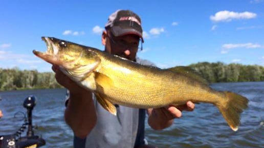 Andy Teller with a nice walleye in central Wisconsin