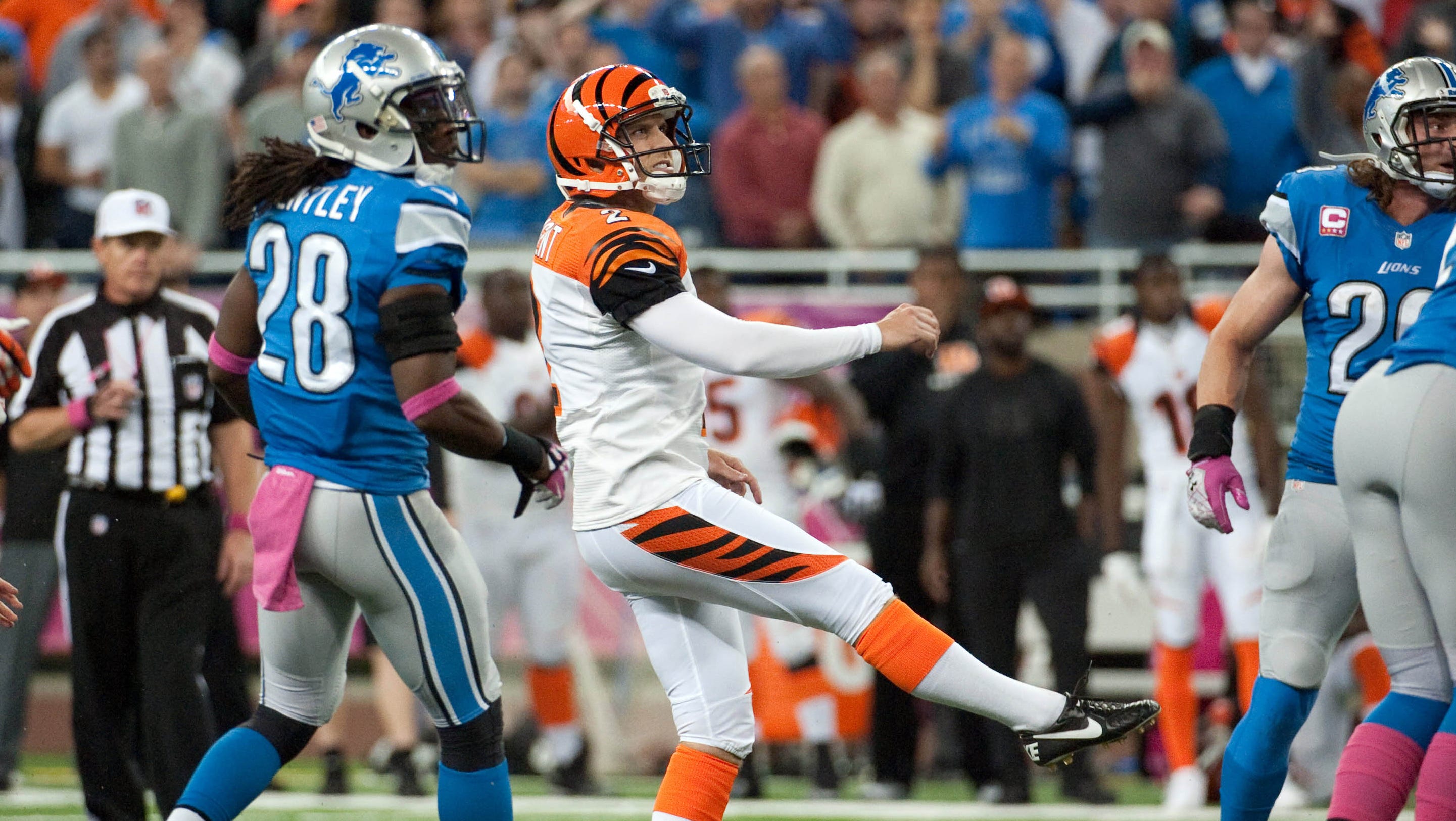 Mike Nugent S 54 Yard Field Goal At Gun Lifts Bengals Over Lions