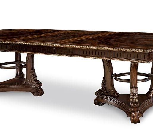 Undated image shows a Gables collection dining table from furniture chain Raymour & Flanigan