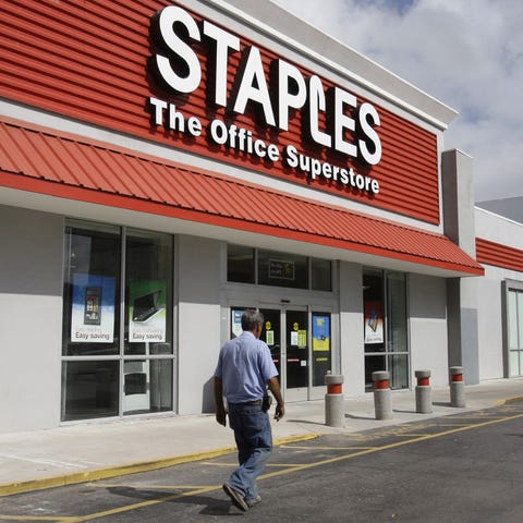 A Staples office supply store in Miami.