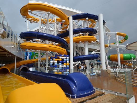 Harmony boasts a massive water slide complex, something