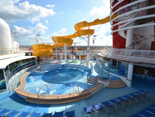 Located just aft of Disney Wonder's two funnels on