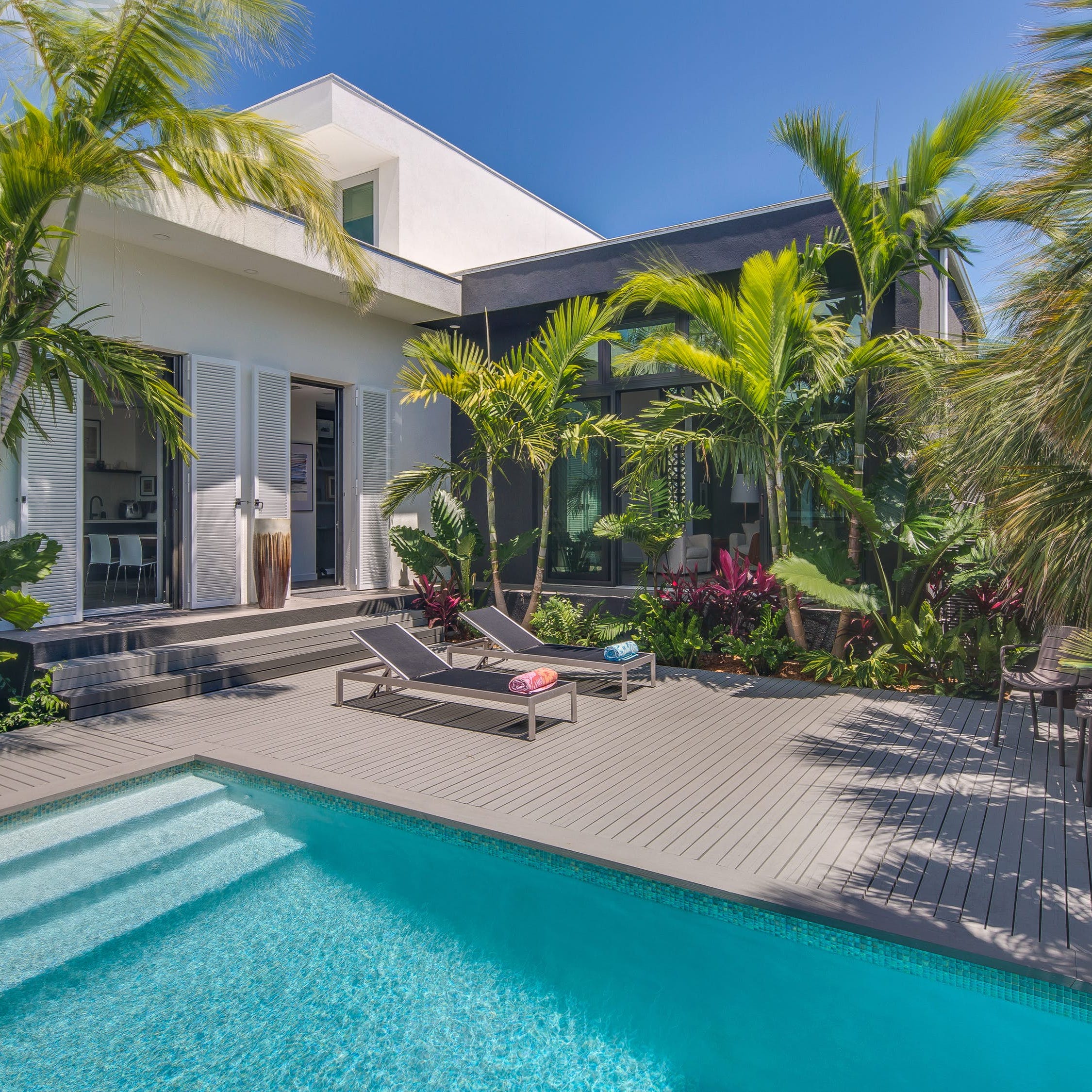 Key West, Florida, is the No. 13 top market to buy a vacation rental. Modern Rendezvous is a two-bedroom home with a private pool near Higgs Beach, fishing piers and the Key West Nature Preserve.