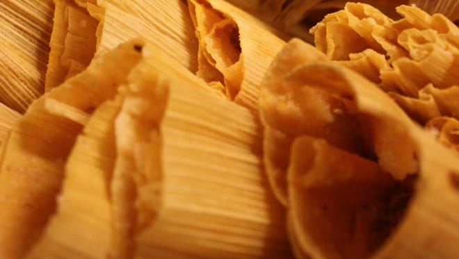 Red tamales.