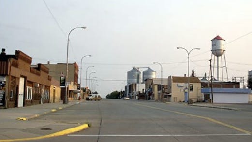 Main street in Wagner, where Russ Morrell finished his career as a coach and educator.