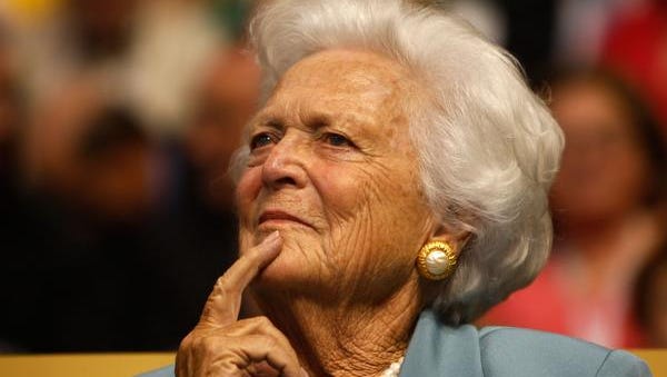 FILE - APRIL 15, 2018: It was reported that former first lady Barbara Bush won't seek more medical treatment after hospitalizations, but will instead focus on "comfort care," according to family spokesman  April 18, 2018. ST. PAUL, MN - SEPTEMBER 02:  Former first lady Barbara Bush attends day two of the Republican National Convention (RNC) at the Xcel Energy Center on September 2, 2008 in St. Paul, Minnesota. The GOP will nominate U.S. Sen. John McCain (R-AZ) as the Republican choice for U.S. President on the last day of the convention.  (Photo by Scott Olson/Getty Images)