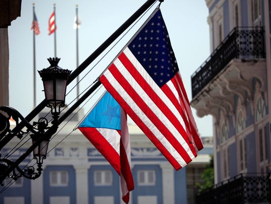 Puerto Rican and American flags