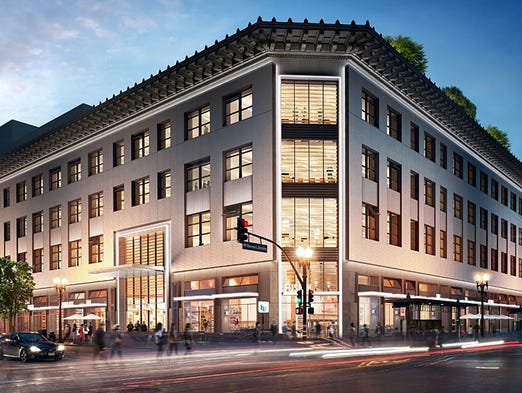 Oaklands Uptown Station, seen in a photo illustration,