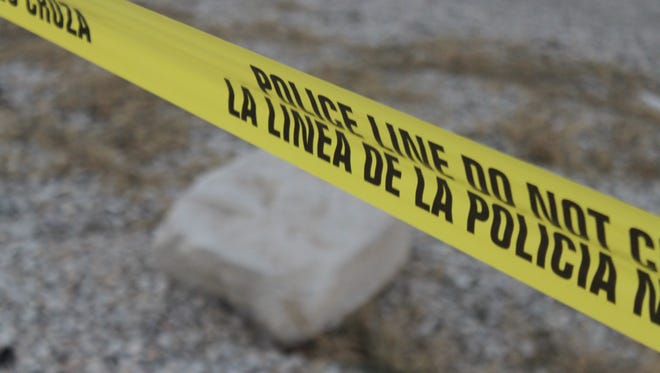 Police tape at a crime scene