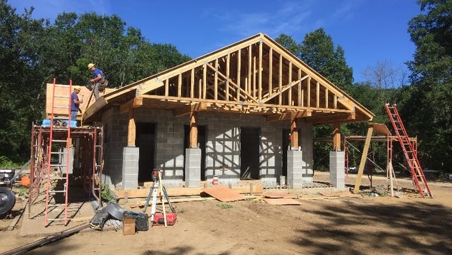 Construction is under way on a new energy efficient building housing showers and restrooms as part of improvements at Whitewater State Park, located between Rochester and Winona.
