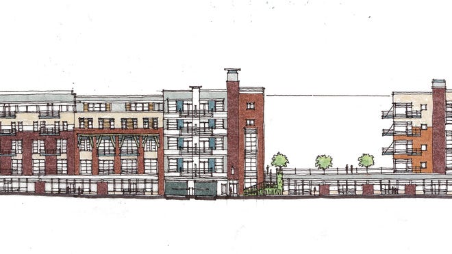 This illustration shows one of the senior apartment buildings proposed in West Des Moines’ Village of Ponderosa.