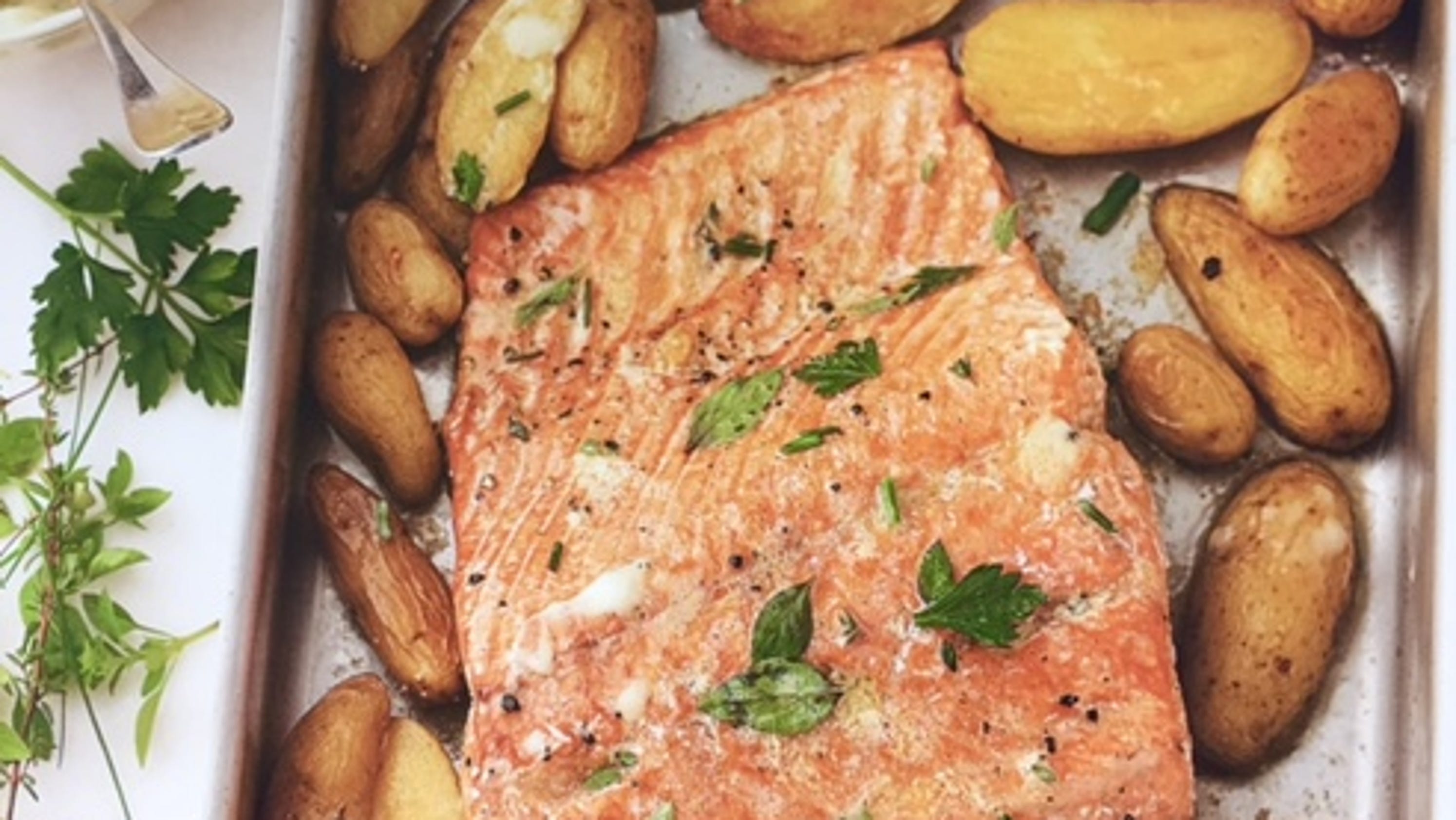 What's for Dinner? Roast salmon and potatoes