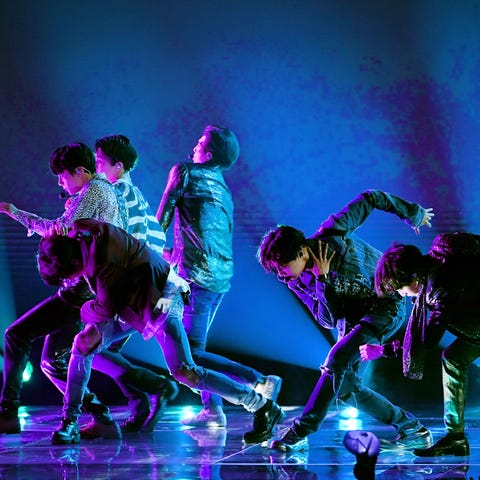 BTS performs onstage during the 2018 Billboard...