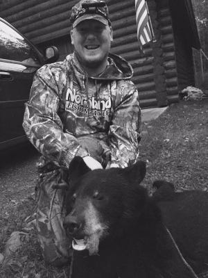 Jarrid Houston tagged his first-ever bear on Tuesday, Sept. 29 in northwest Wiscosnin