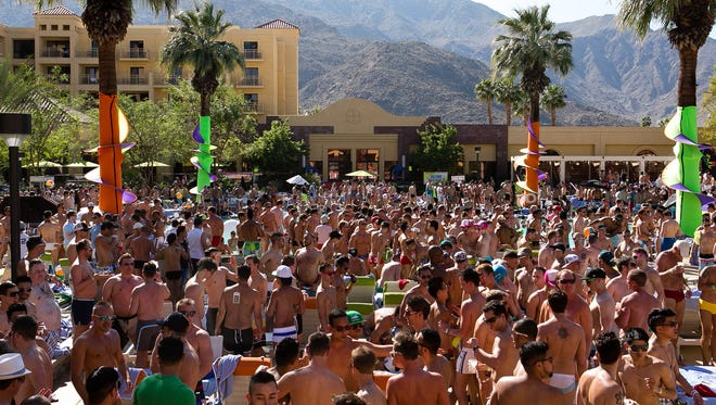 The Renaissance Palm Springs hotel is the setting for this weekend's 27th annual White Party, as seen in this 2013 Desert Sun file photo.