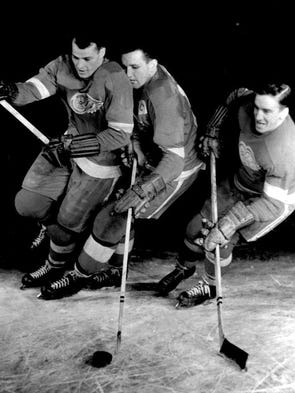 Gordie Howe, Sid Abel and Ted Lindsay and were a formidable