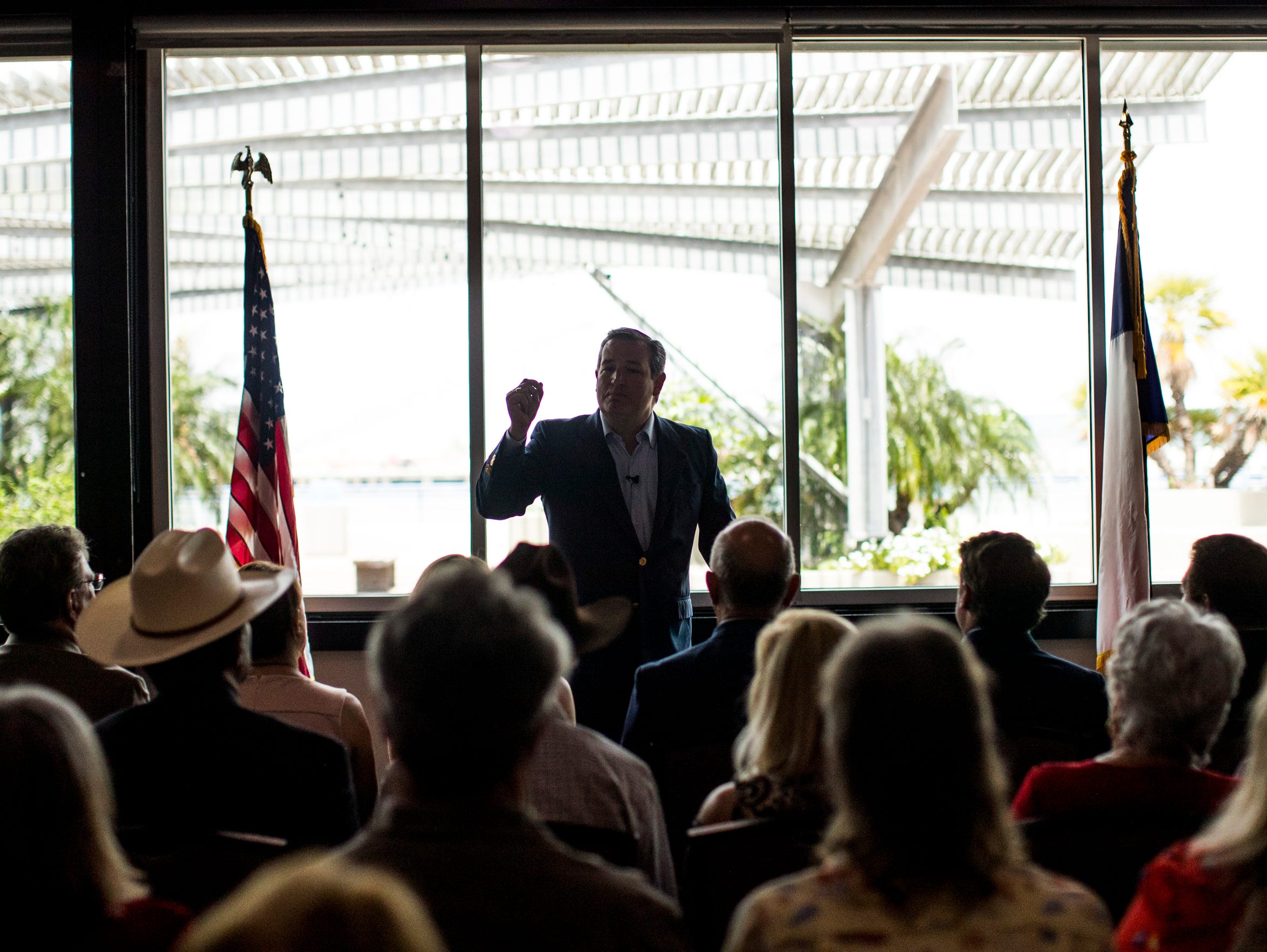 U.S. Sen. Ted Cruz speaks at a campaign event on Tuesday,