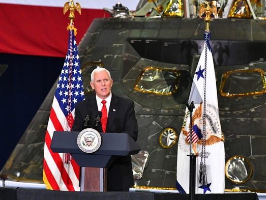 Pence visits the Kennedy Space Center on July 6, 2016,
