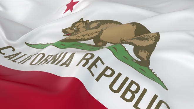 The Golden State -- its flag seen here -- has the nation's highest supplemental poverty rate, at 23.4%.