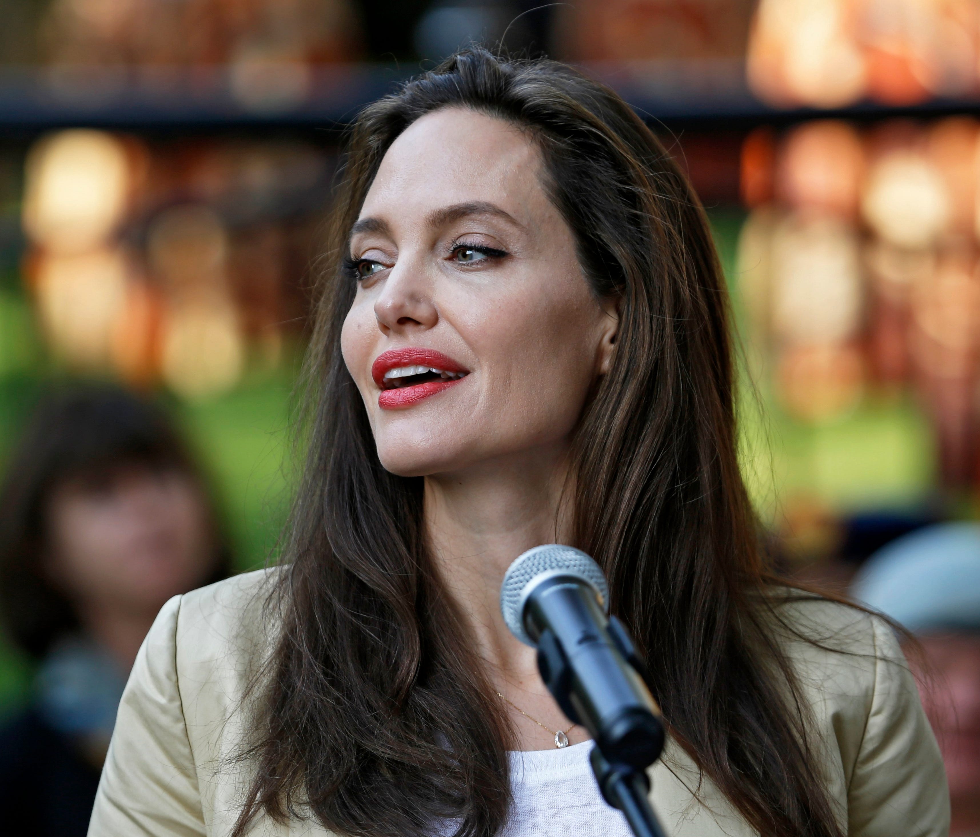 Angelina Jolie, seen here during a June visit to Kenya, announced she has developed Bell's Palsy, a type of facial paralysis.