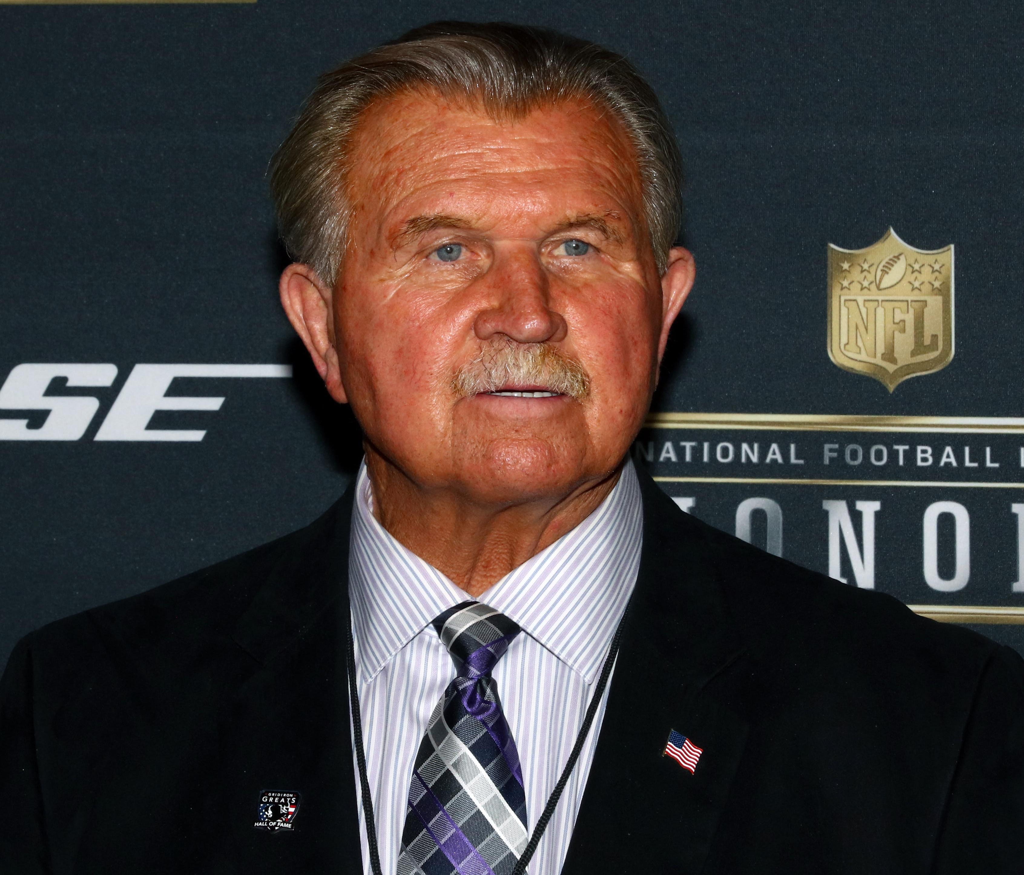 Mike Ditka on the red carpet prior to the NFL Honors award ceremony at Bill Graham Civic Auditorium.