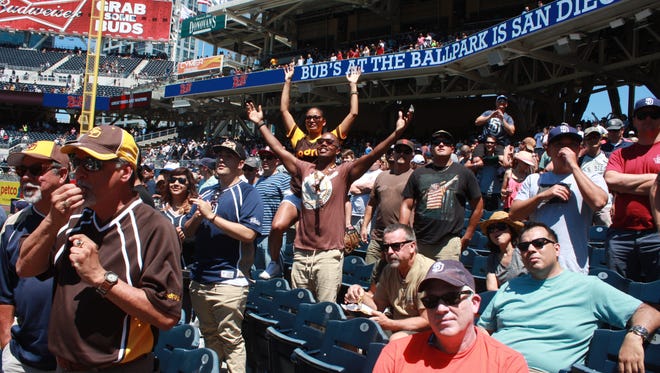 Fans enjoying an afternoon game at Petco Park, the downtown San Diego home of the San Diego Padres.