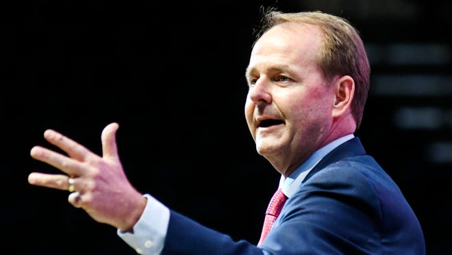 Ole Miss basketball coach Kermit Davis Jr. and his team opened practice for the 2018 season Monday.