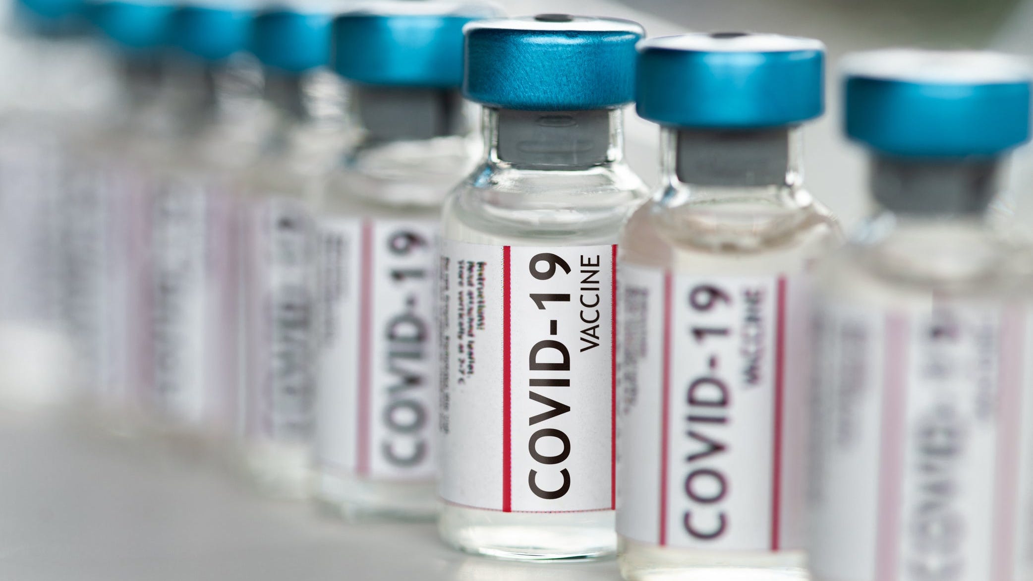 Bottles of Covid-19 vaccine