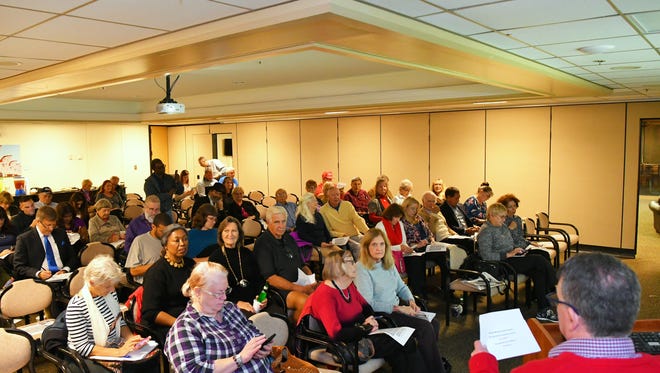 Members of the public filled the Community Room at the FLORIDA TODAY building to watch President Donald Trump's State of the Union address.