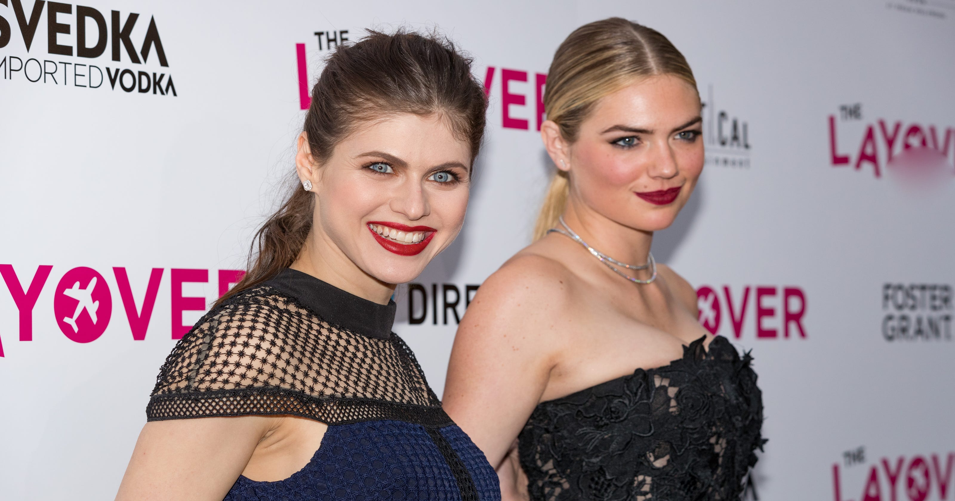 Photo of Alexandra Daddario  & her friend Kate Upton