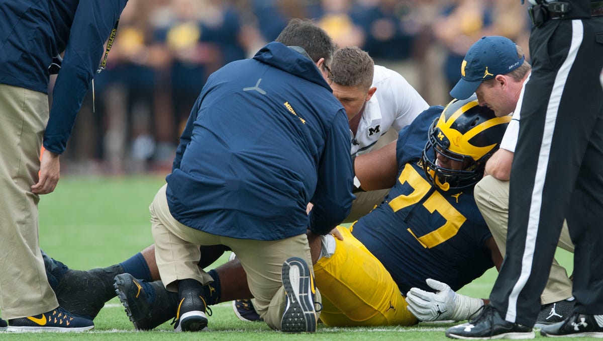 Harbaugh Knee Braces Now Mandatory For All Um Linemen