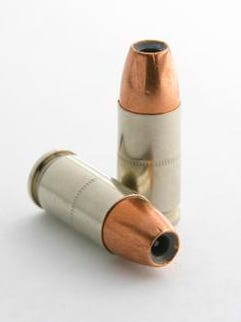 Examples of 9mm hollow-point rounds.