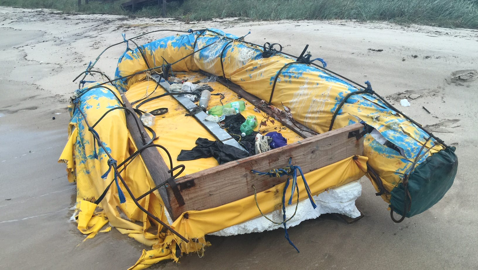 Mystery raft washes ashore in Melbourne Beach