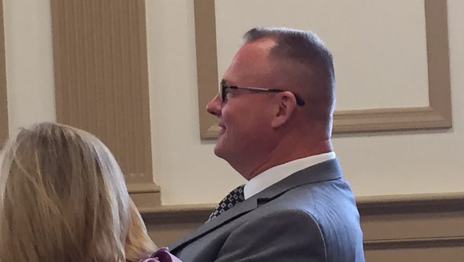 Former Roxbury High School Assistant Principal Roger Schneider in Superior Court, Morristown, on July 19, 2016.