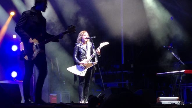 Lzzy Hale and Halestorm on stage Sunday, Oct. 2 at the Rock Carnival at First Energy Park in Lakewood.