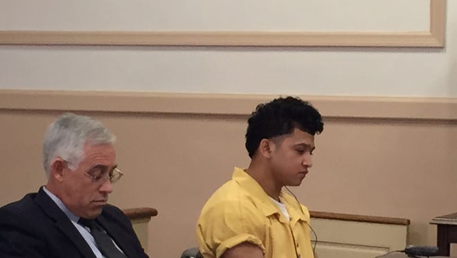 Jose Bueso pleads guilty to sexual assault in Superior Court, Morristown, on Oct. 19, 2016. Beside him is defense lawyer Neill Hamilton.