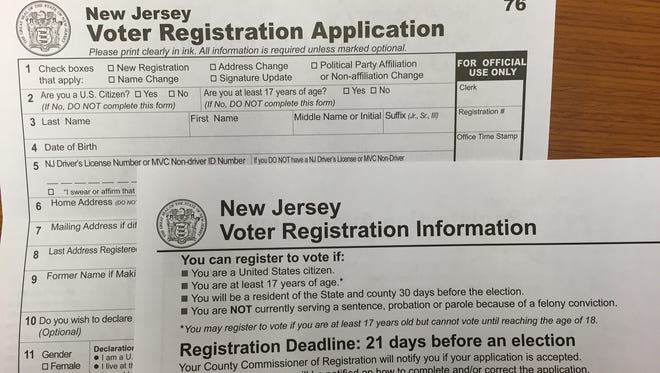 Voter registration applications