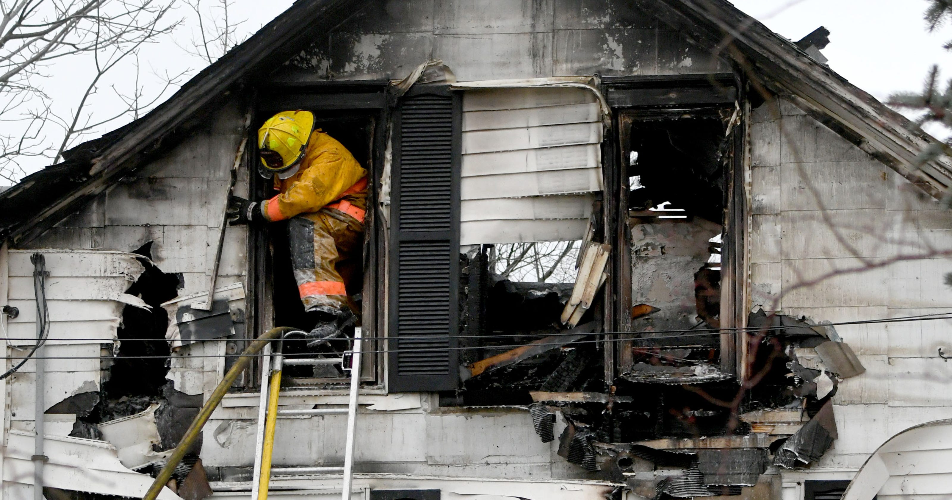House fire displaces family near Crestline