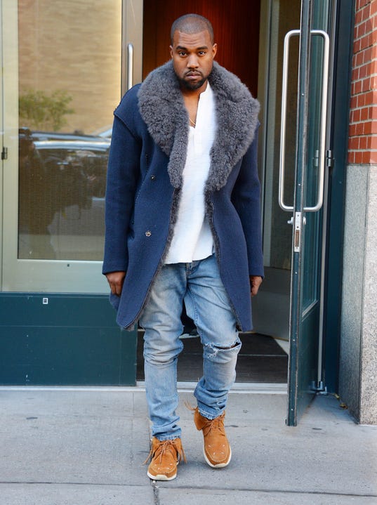 kanye wearing nike