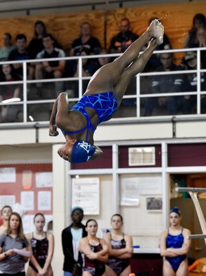 West York's Trinity Thomas placed second in the PIAA Class 2A diving championships this weekend at Bucknell University.