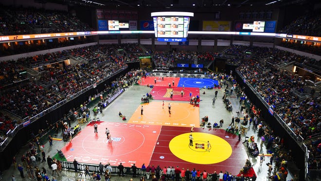 2018 SDHSAA State Wrestling Championships Saturday, Feb. 24, at the Denny Sanford Premier Center in Sioux Falls.