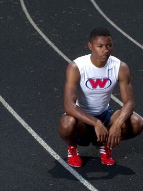 PrepXtra boy's track athlete of the year, A'Darrius Sanders of West High School is pictured at West High School on Tuesday, June 19, 2012.