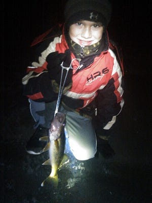 Isaac Derleth and his walleye