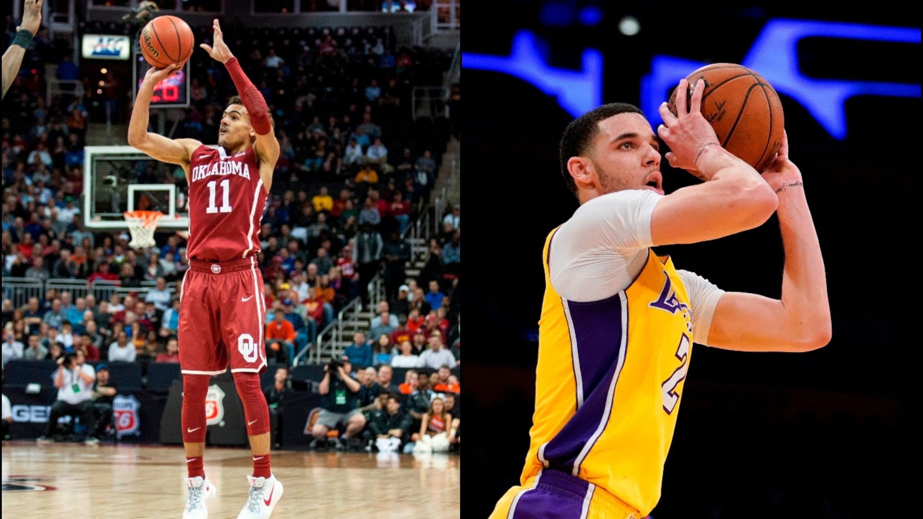 Trae Young gave Lonzo Ball's shooting form a try