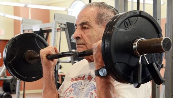 Vito Lombardo works out Friday at Health First Pro-Health and FItness Center in Viera
