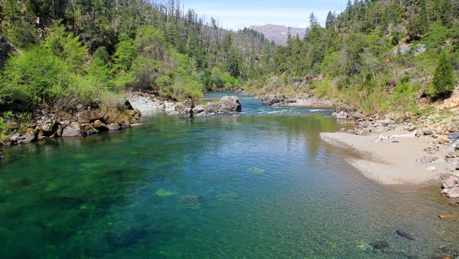 The Illinois River carves wild and scenic through the canyons of southwest Oregon's Siskiyou Mountains and Kalmiopsis Wilderness area between Grants Pass and Cave Junction.