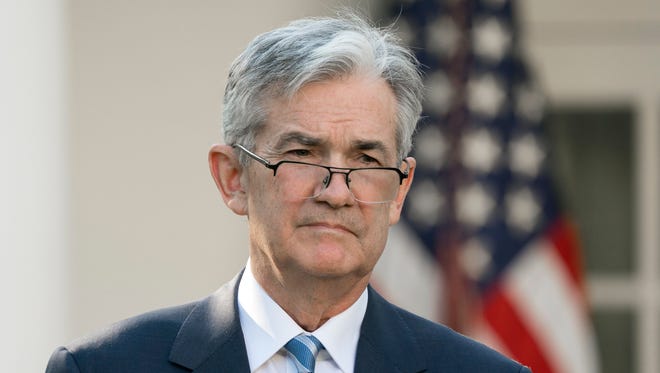 Jerome Powell listens to  President Trump (not pictured) announce him as Trump's nominee for Chair of the Board of Governors of the Federal Reserve System, in the Rose Garden of the White House in Washington on Nov. 2, 2017. If confirmed, Jerome Powell will succeed Janet Yellen as chair of the US central bank.