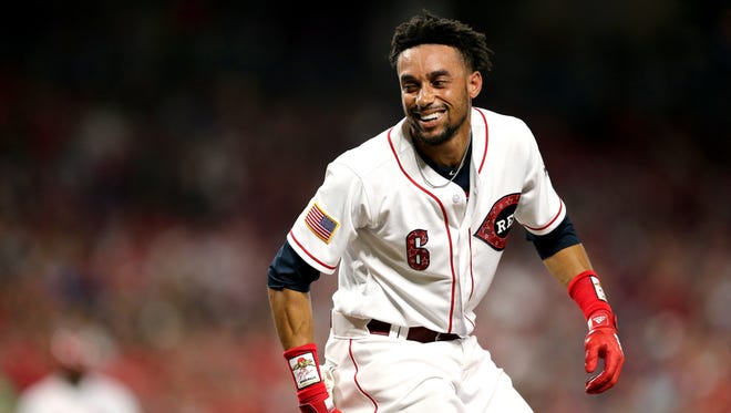 When Billy Hamilton reaches base, he scores more often than anyone on his team, or in all of baseball.